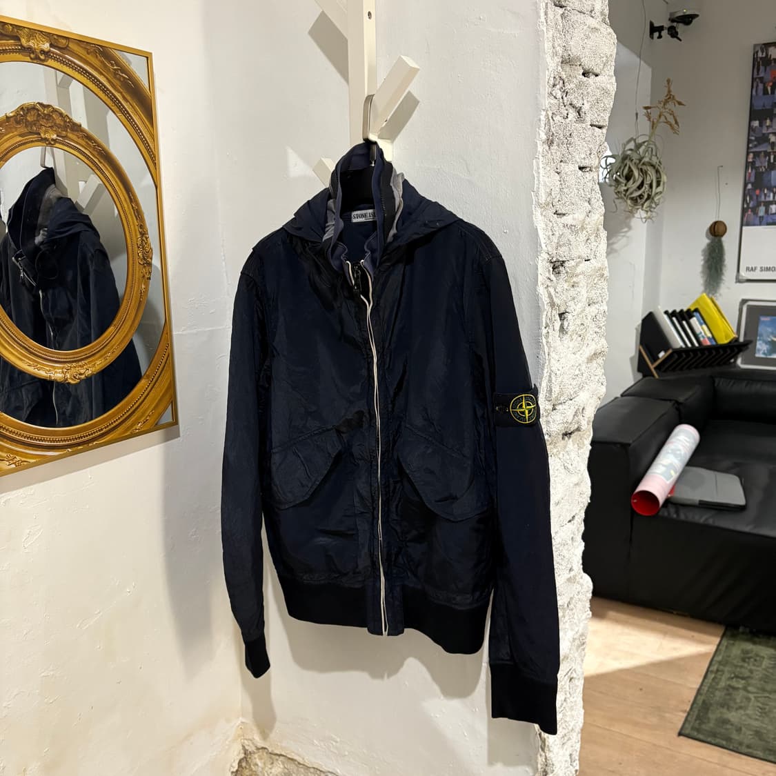 스톤아일랜드 다크 네이비 나일론 메탈 후드 집업 자켓 상품이미지9