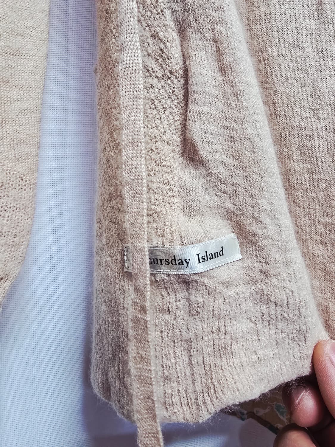 thursdayisland 베이지색 레이어드 니트 가디건85 상품이미지7