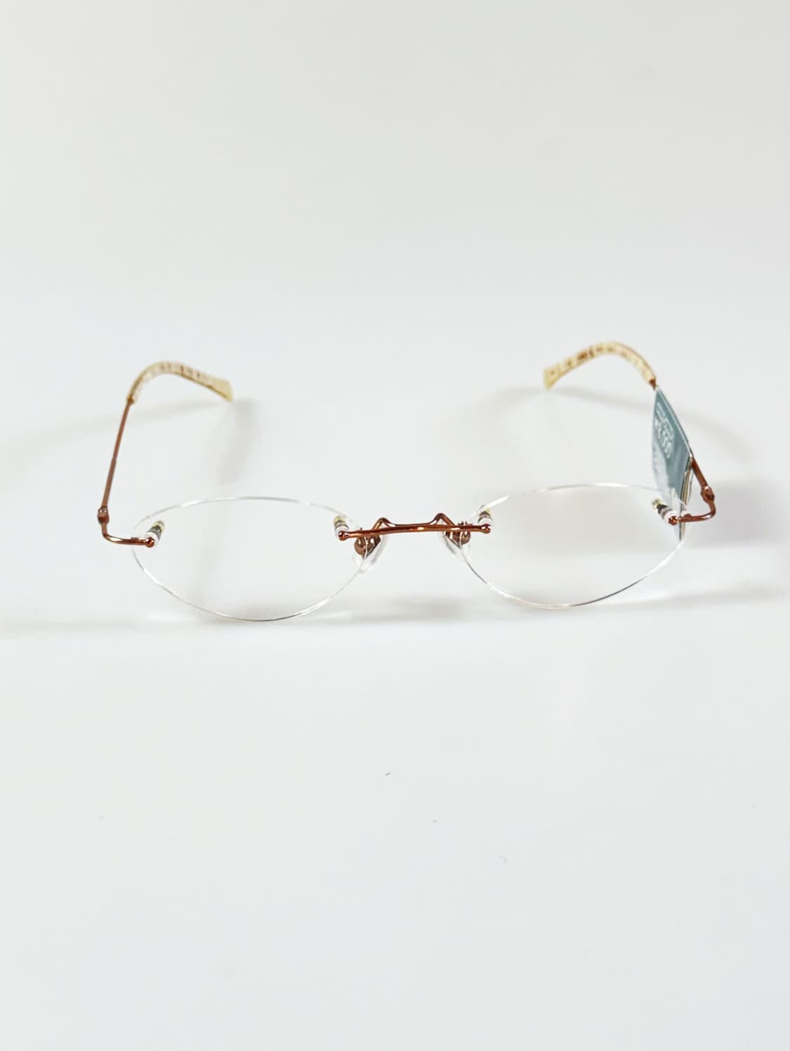 90s 일본제 ALOOK 무테 오벌 프레임 빈티지 안경 상품이미지2