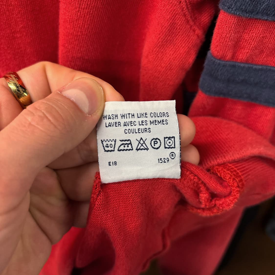 90s 폴로 랄프로렌 럭비카라 롱슬리브 티셔츠 캥거루포켓 N1002 상품이미지9