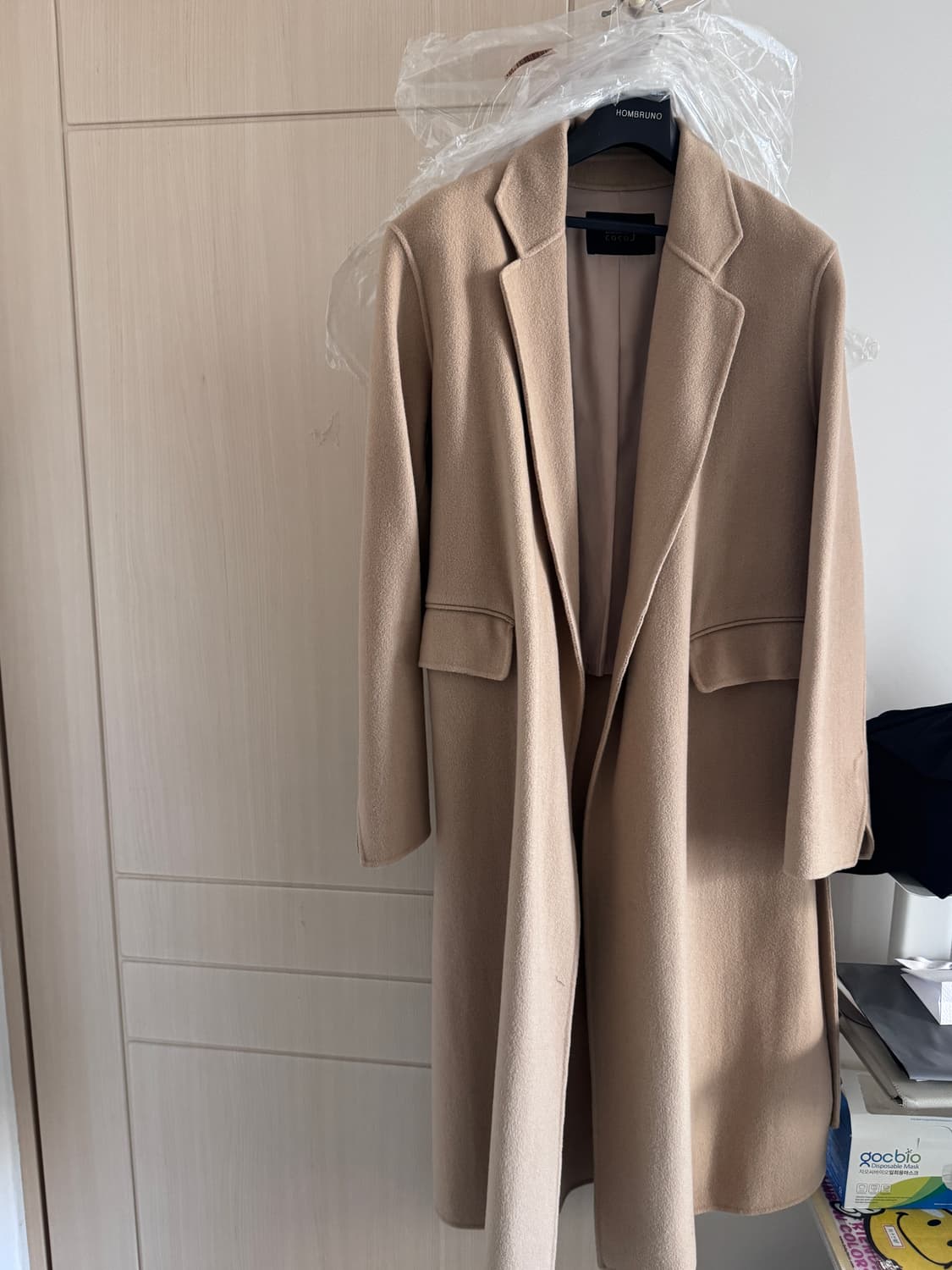 카멜 울90 코트 상품이미지2