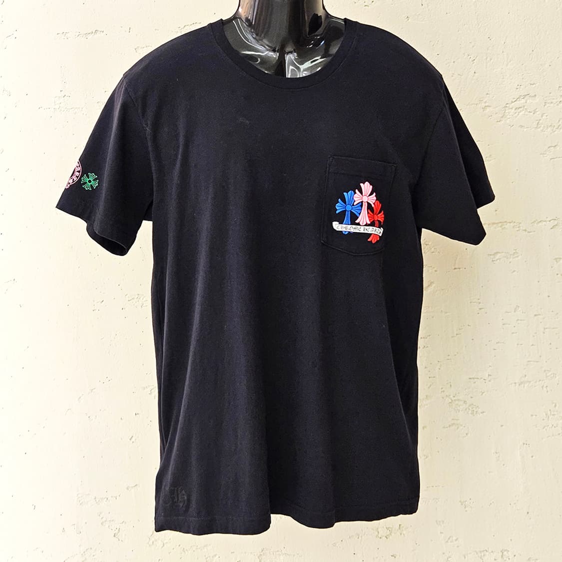 [L] 크롬하츠 멀티로고 반팔 블랙 초판 4OW09JZP 상품이미지2