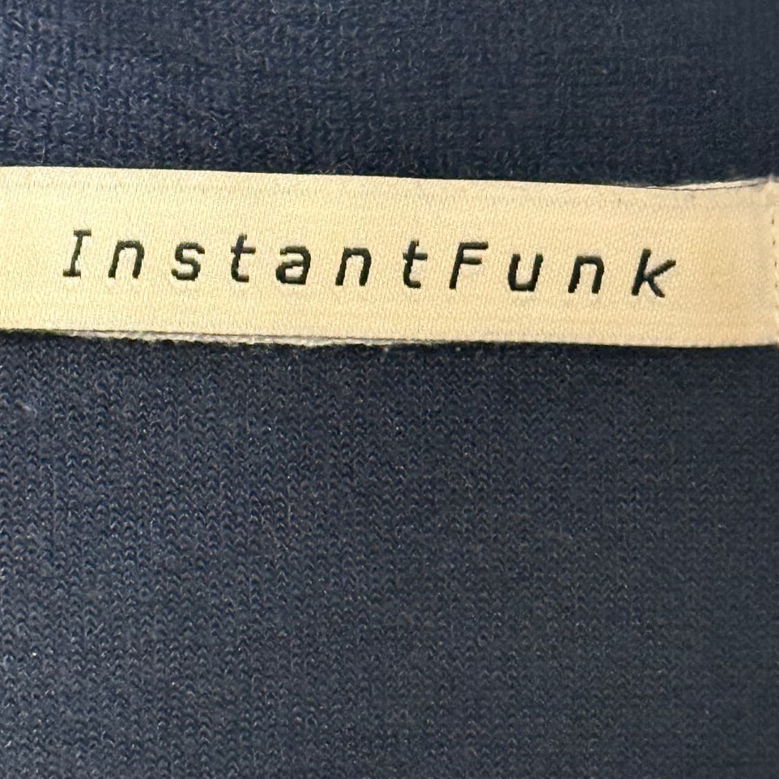 instantfunk 인스턴트펑크 크롭 기모 맨투맨 네이비 os 상품이미지2