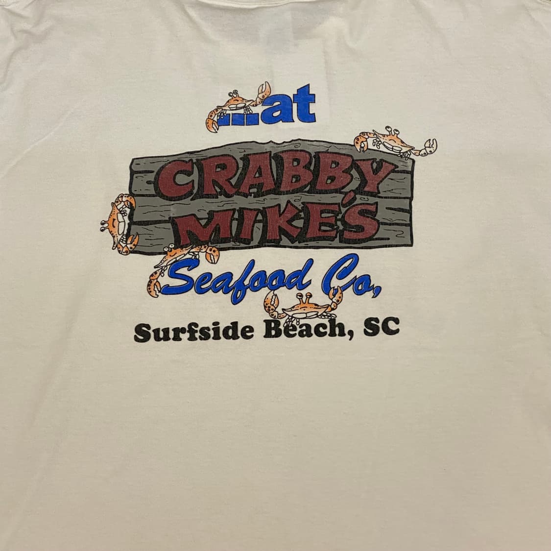 미국 빈티지 길단 CRABS 크랩 포인트 유니크 반팔티 흰티셔츠 빅사이즈 상품이미지6