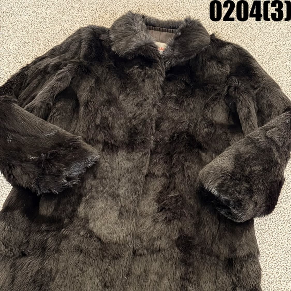 [55] 댄디 리얼 래빗 퍼 토끼털 천연 밍크 롱 코트 0204(3) 상품이미지2