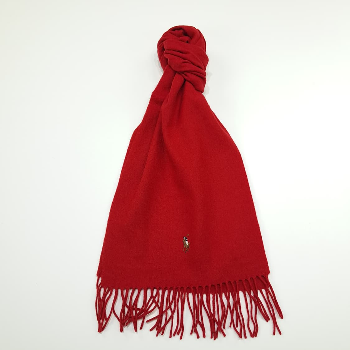 MX252 폴로 랄프로렌 레드 램스울 목도리 머플러 상품이미지1