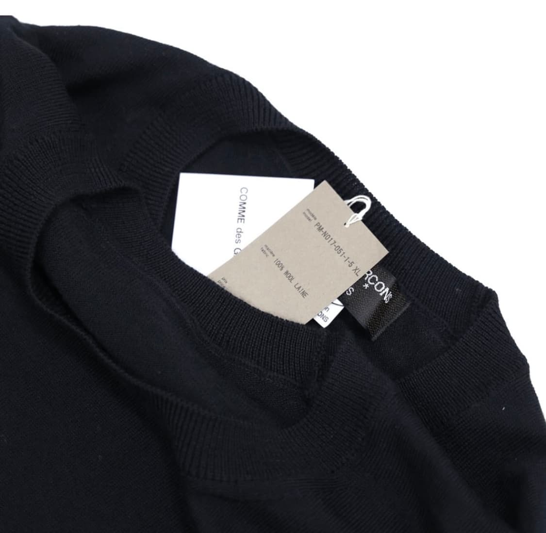 꼼데가르송 옴므 플러스 더블 니트 울 블랙 상품이미지2