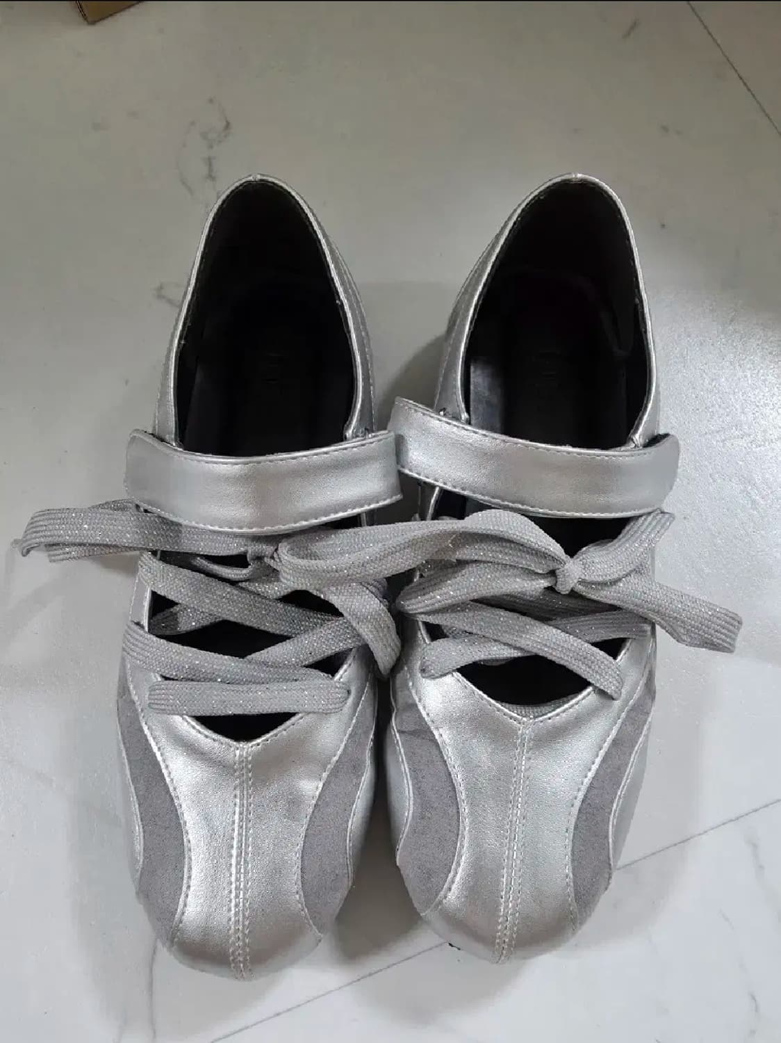 포른른 스트랩 메리제인 슈즈-실버(230) 상품이미지2