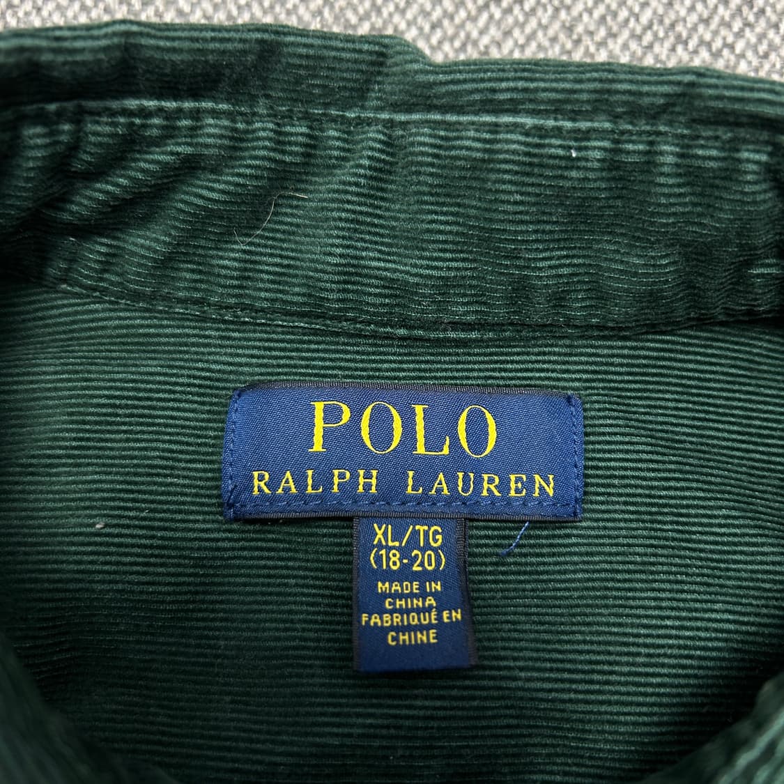 폴로 그린 코듀로이 셔츠(18-20) 상품이미지2