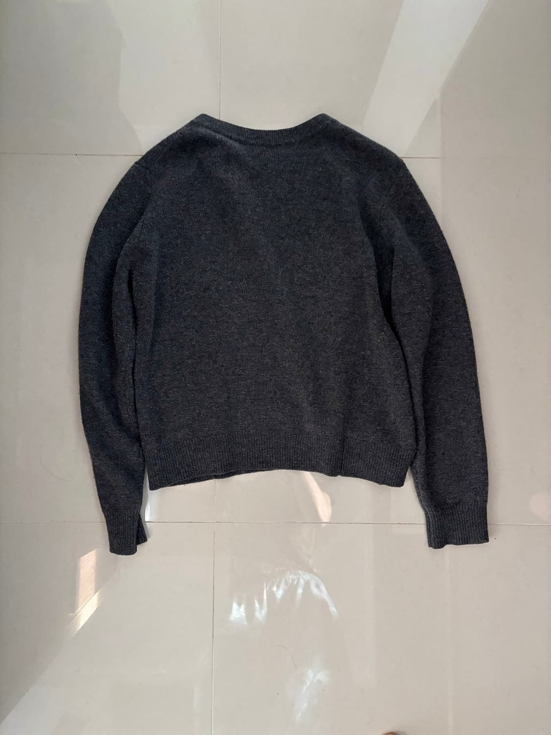 누마레 EE 사선 가디건 차콜 L 상품이미지2