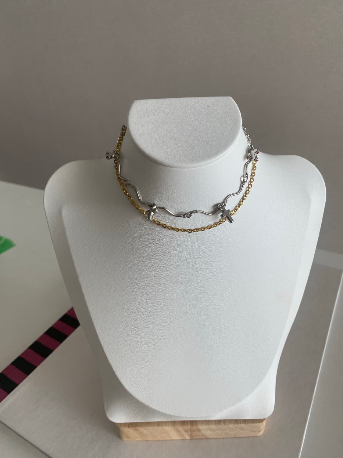 십자가 두줄 팔찌 상품이미지1