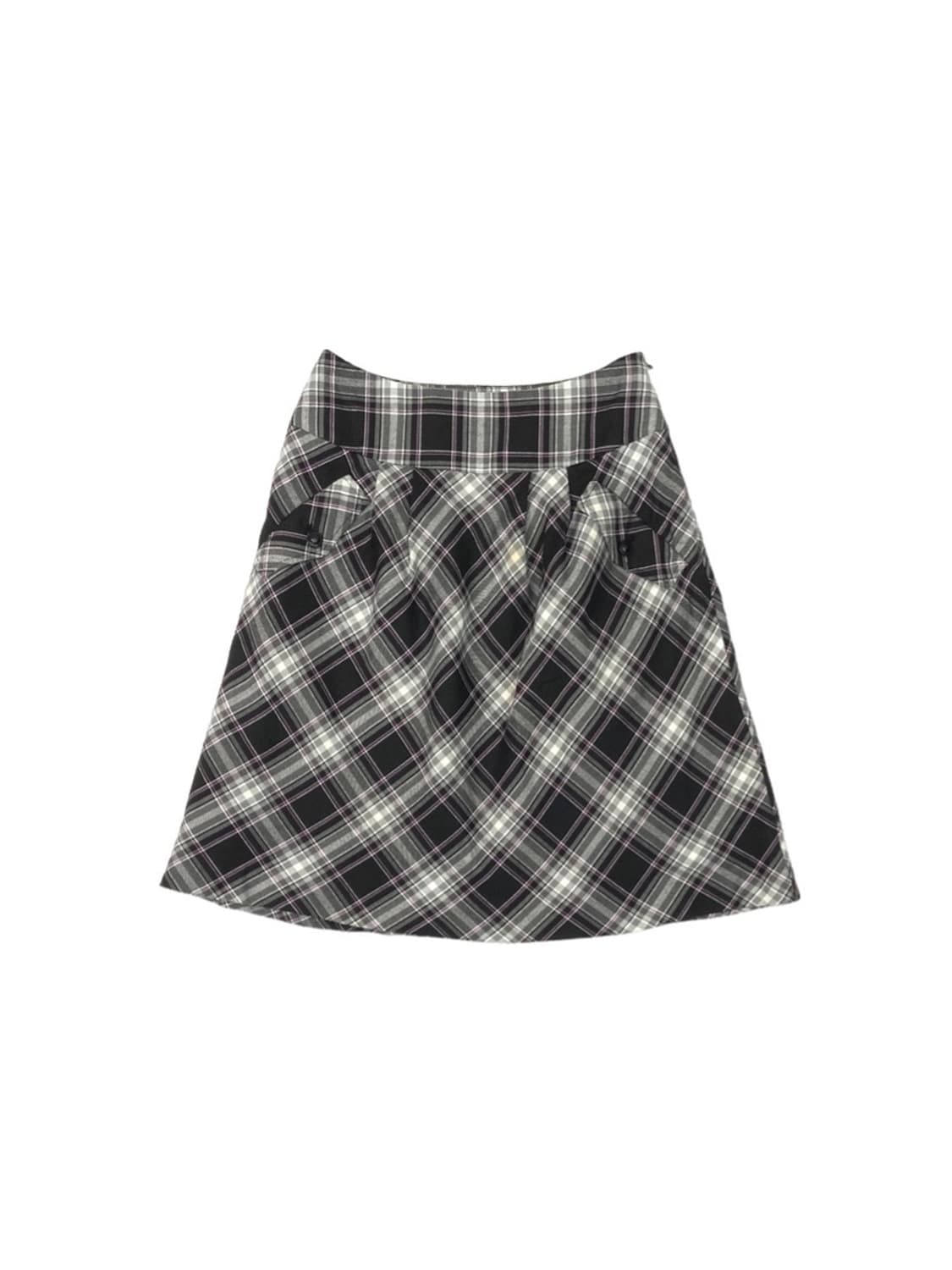 Image Black Check Skirt 상품이미지1