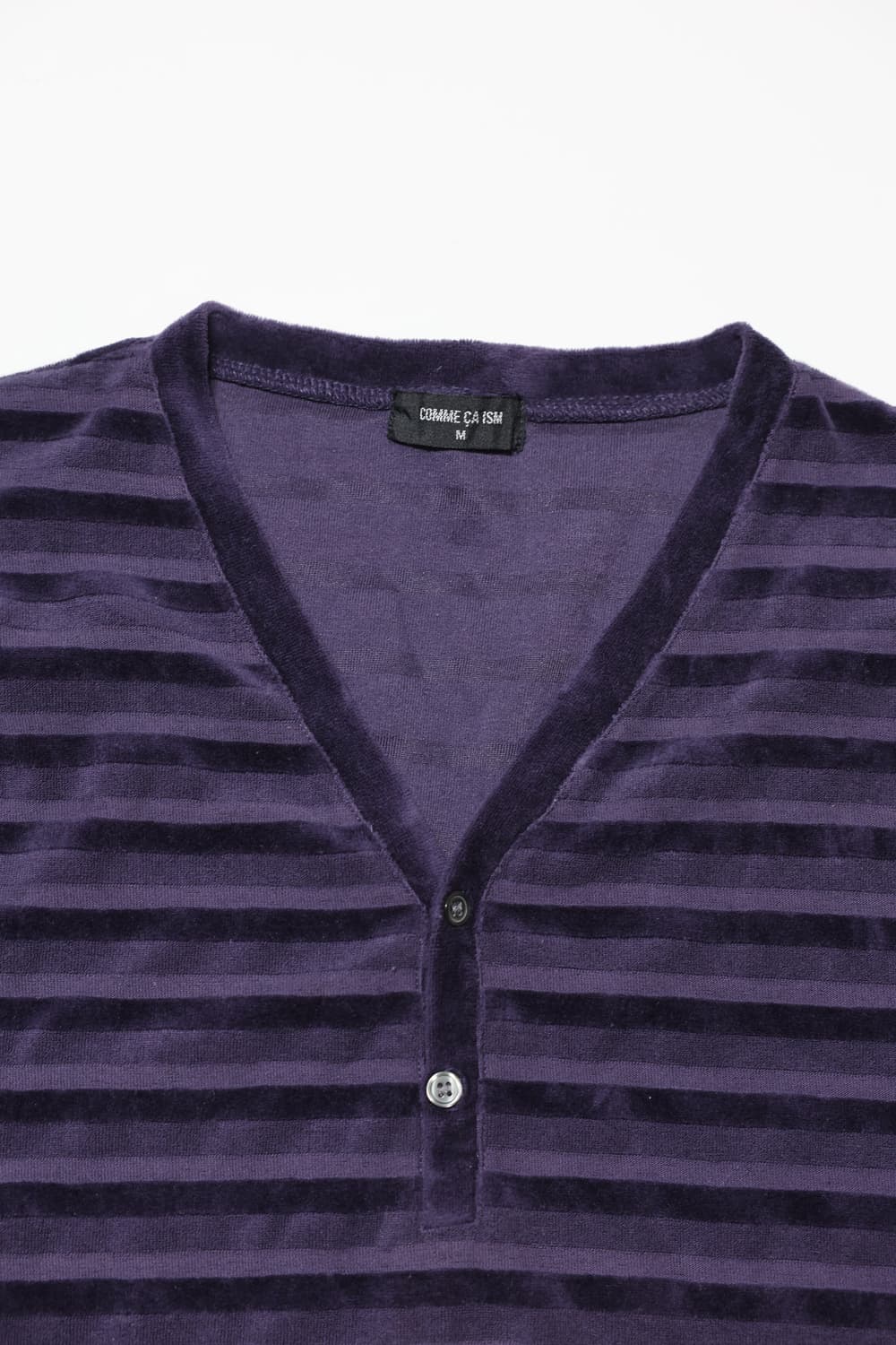 [JPN] Deep Purple Velour Striped Top 상품이미지3
