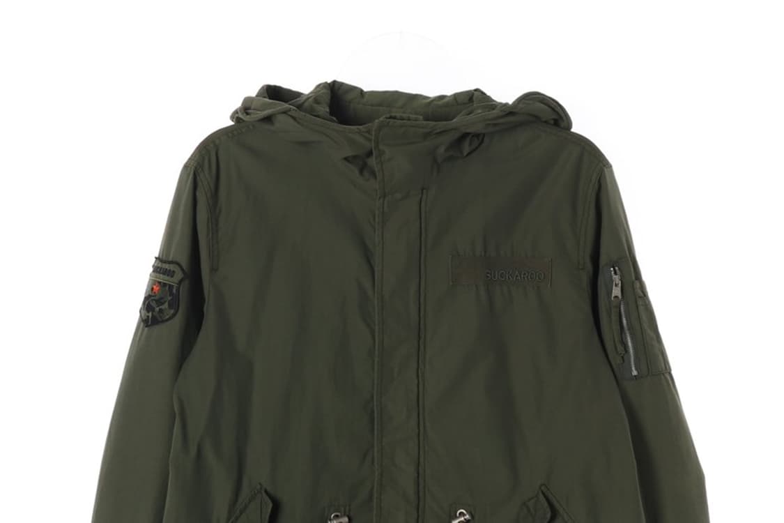 버커루 후드 사파리 야상 자켓  S 상품이미지4