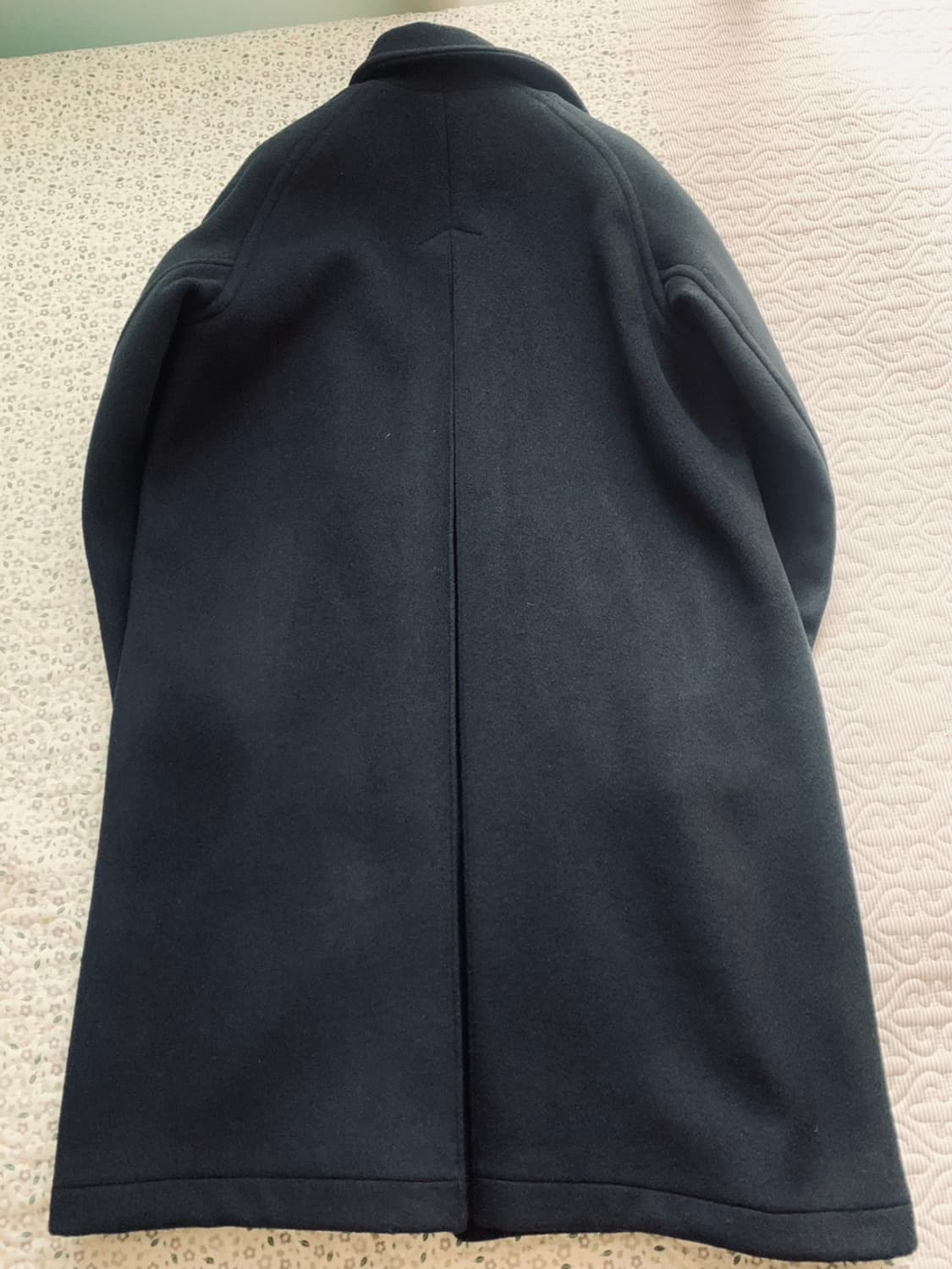 [42] 런던 트레디션 인버티드 플리츠 울 코트 네이비 BW 28 상품이미지8