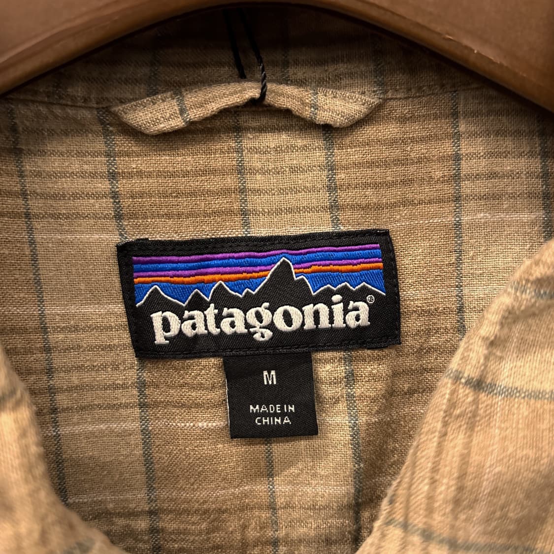 파타고니아 워시드 브라운 멀티 체크 라이트코튼 워크셔츠 N1025 상품이미지7