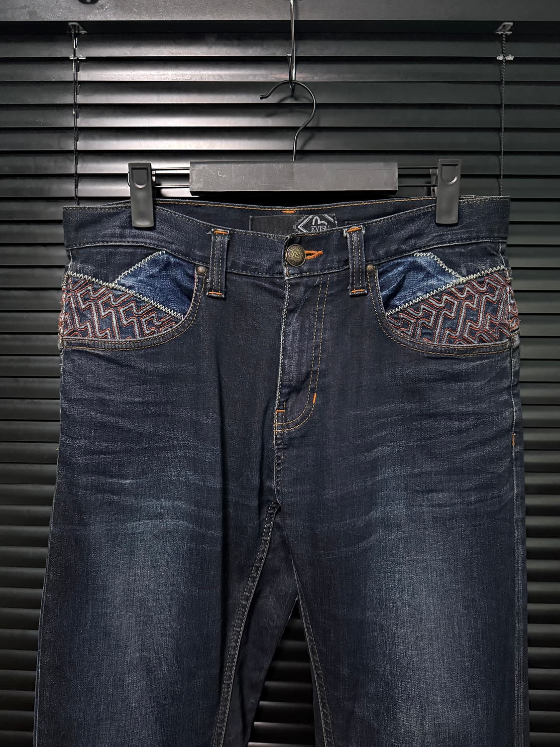 에비수 중청 데님 워싱 워시드 일자핏 30 청바지 에스닉 웨스턴 일본 상품이미지2