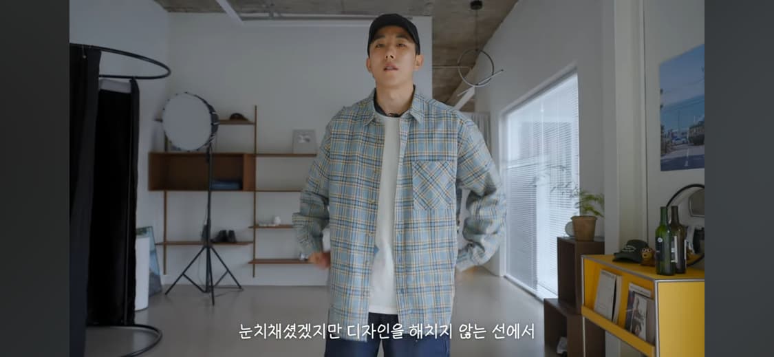 (L) 홀리선 x 키작은 광자 체크셔츠 블루 상품이미지1