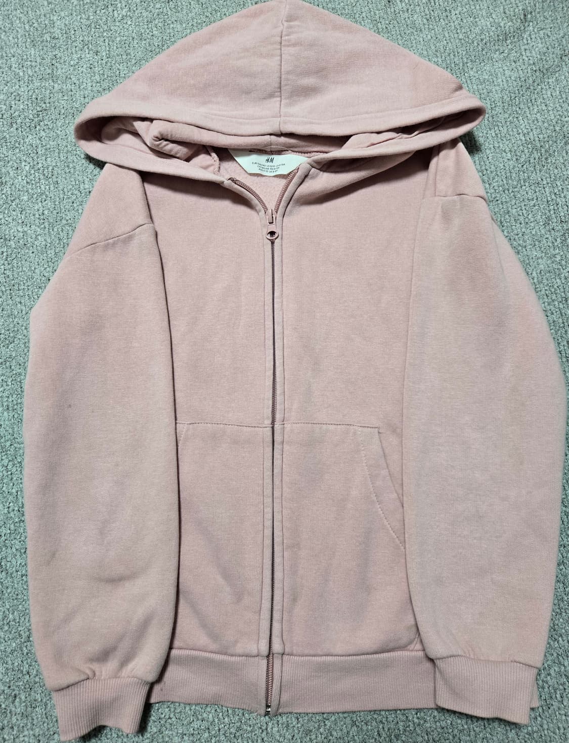 주니어 H&M 핑크색 후드집업130-140 상품이미지1