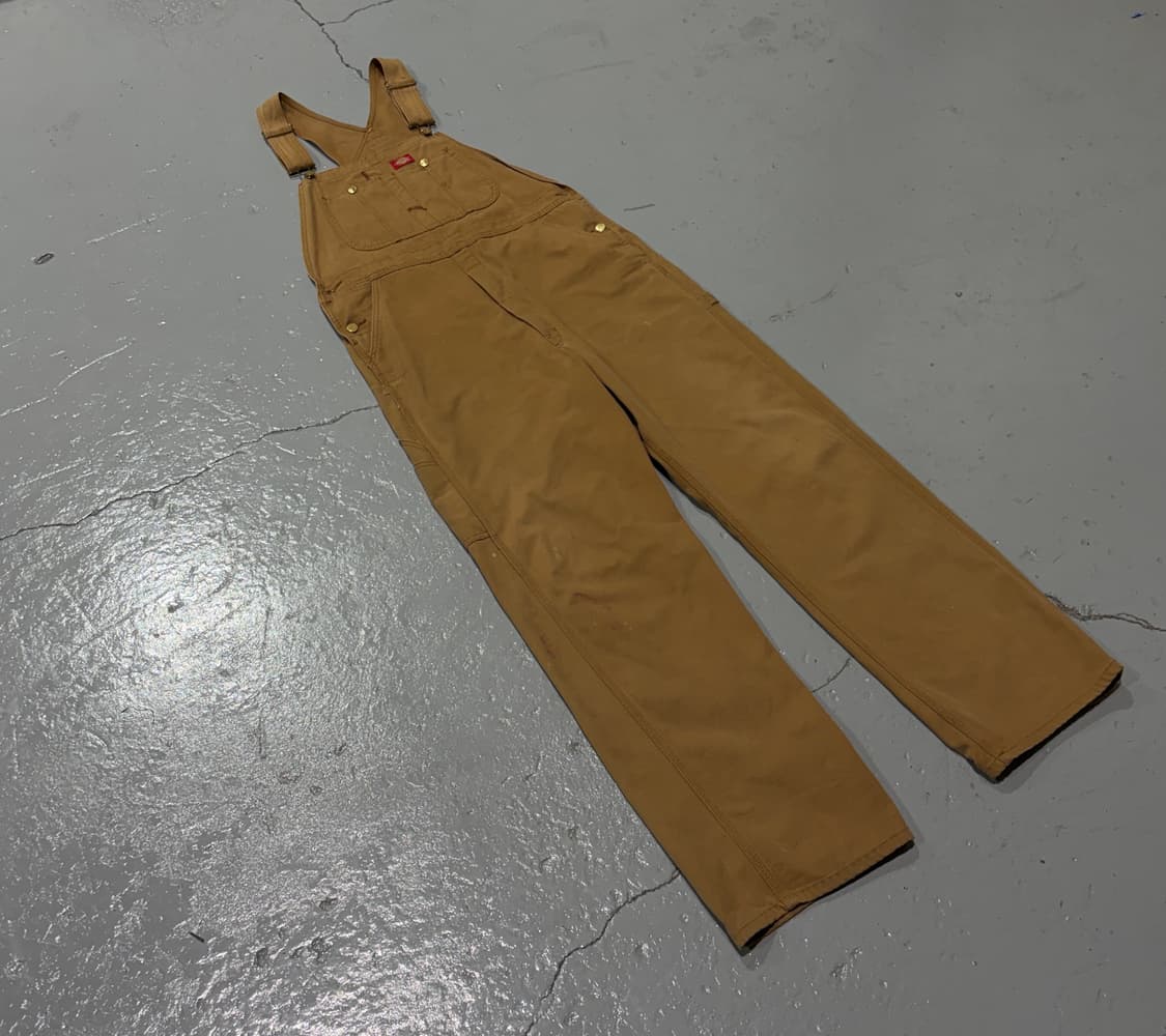 디키즈(Dickies) 빈티지 덕 캔버스 브라운 오버롤 상품이미지1