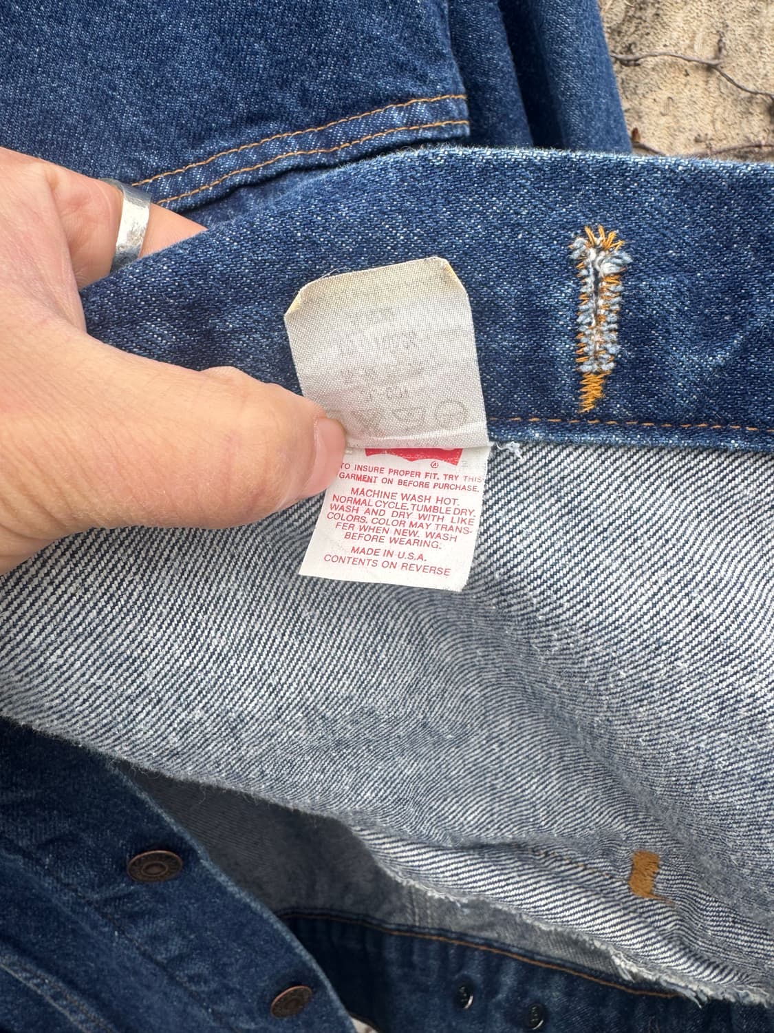 90s 리바이스 빈티지 3rd 인디고 데님 트러커 자켓 42 상품이미지6