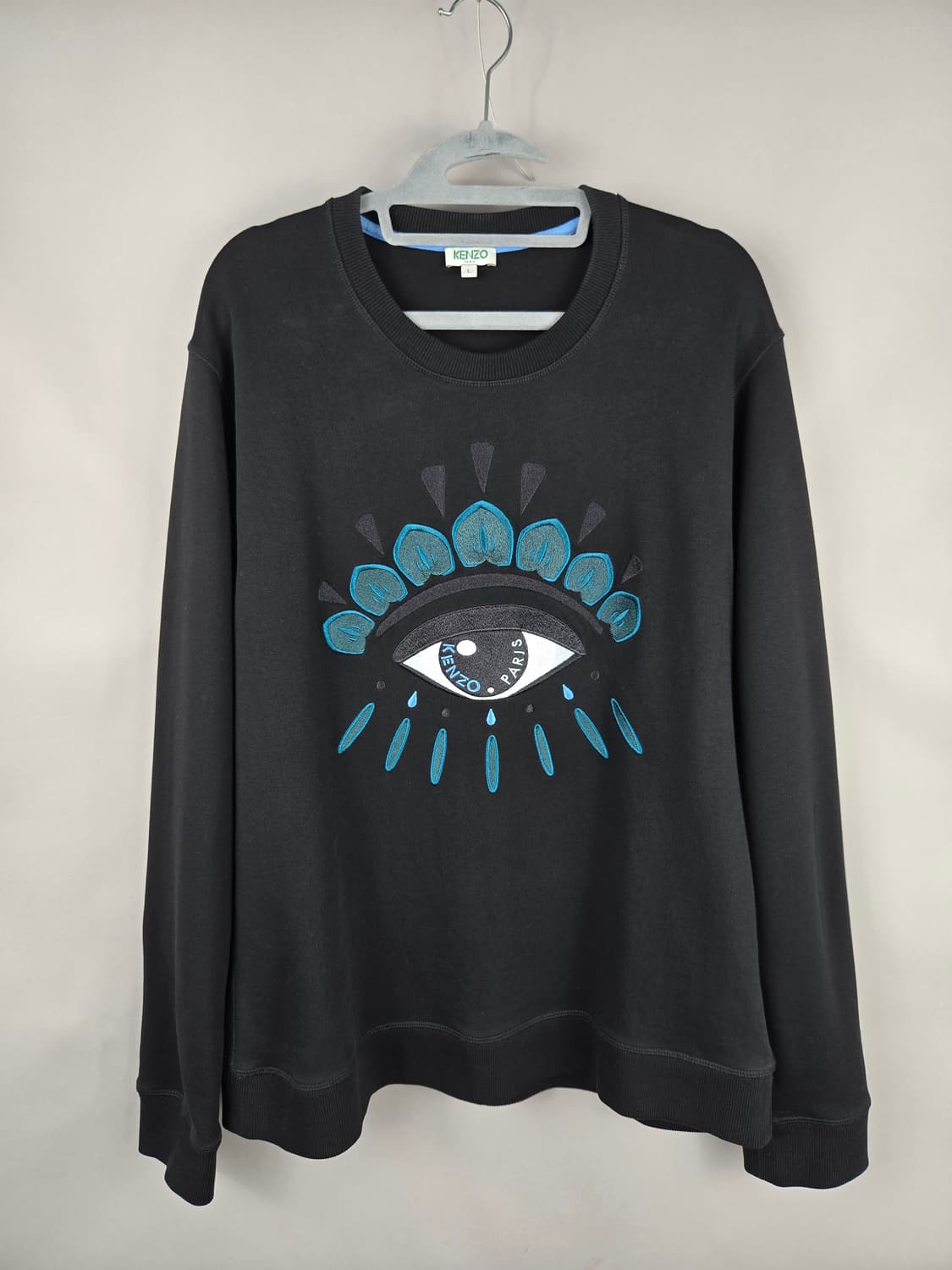 [무료배송]겐조 L 남성 약기모 빅아이 맨투맨 블랙 한글택 정품 상품이미지1