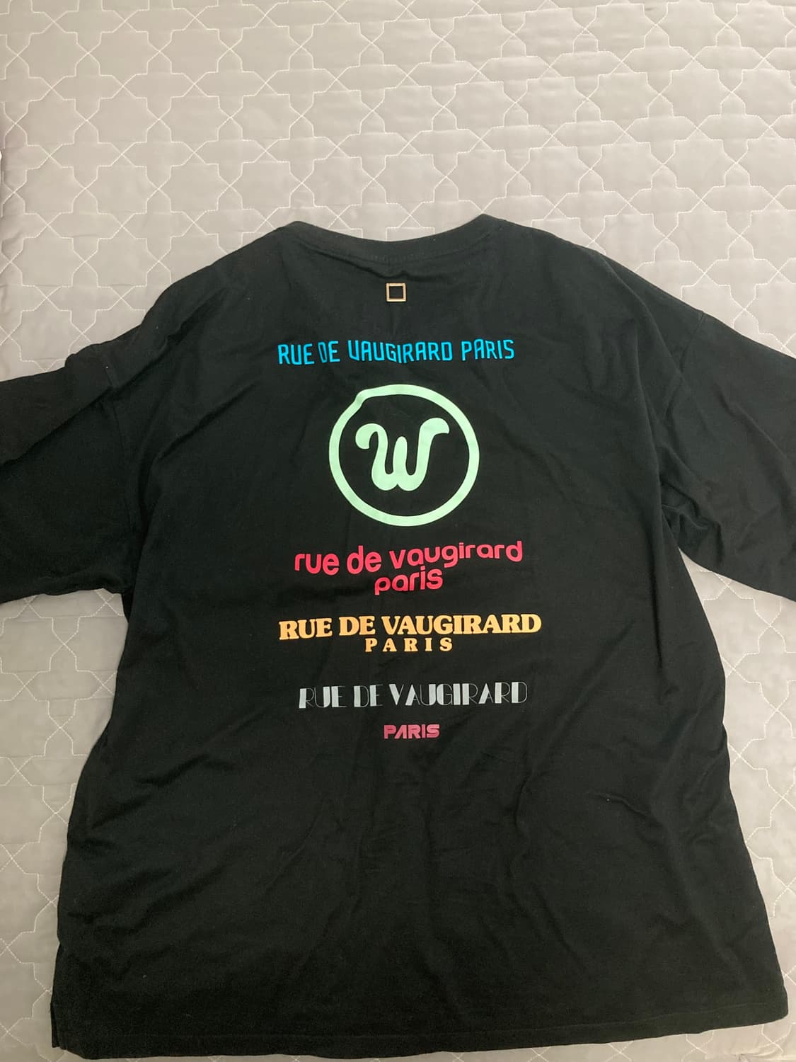 우영미 파리 레터링 반팔 블랙 48 상품이미지4