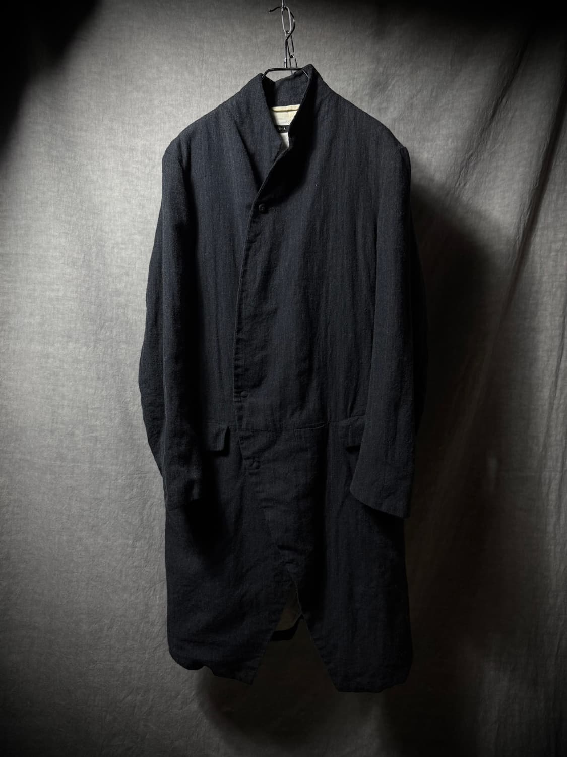 KLASICA Asymmetric Stand Collar Coat 상품이미지1