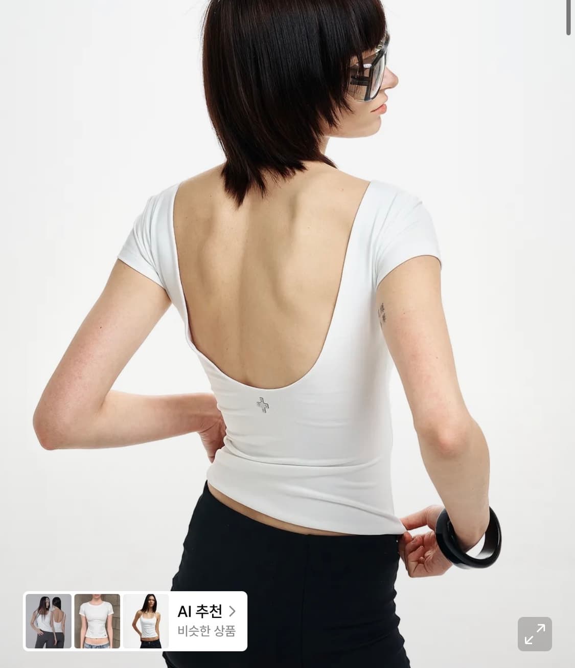 RHEA BACK SCOOP T (CLOUD) 상품이미지1