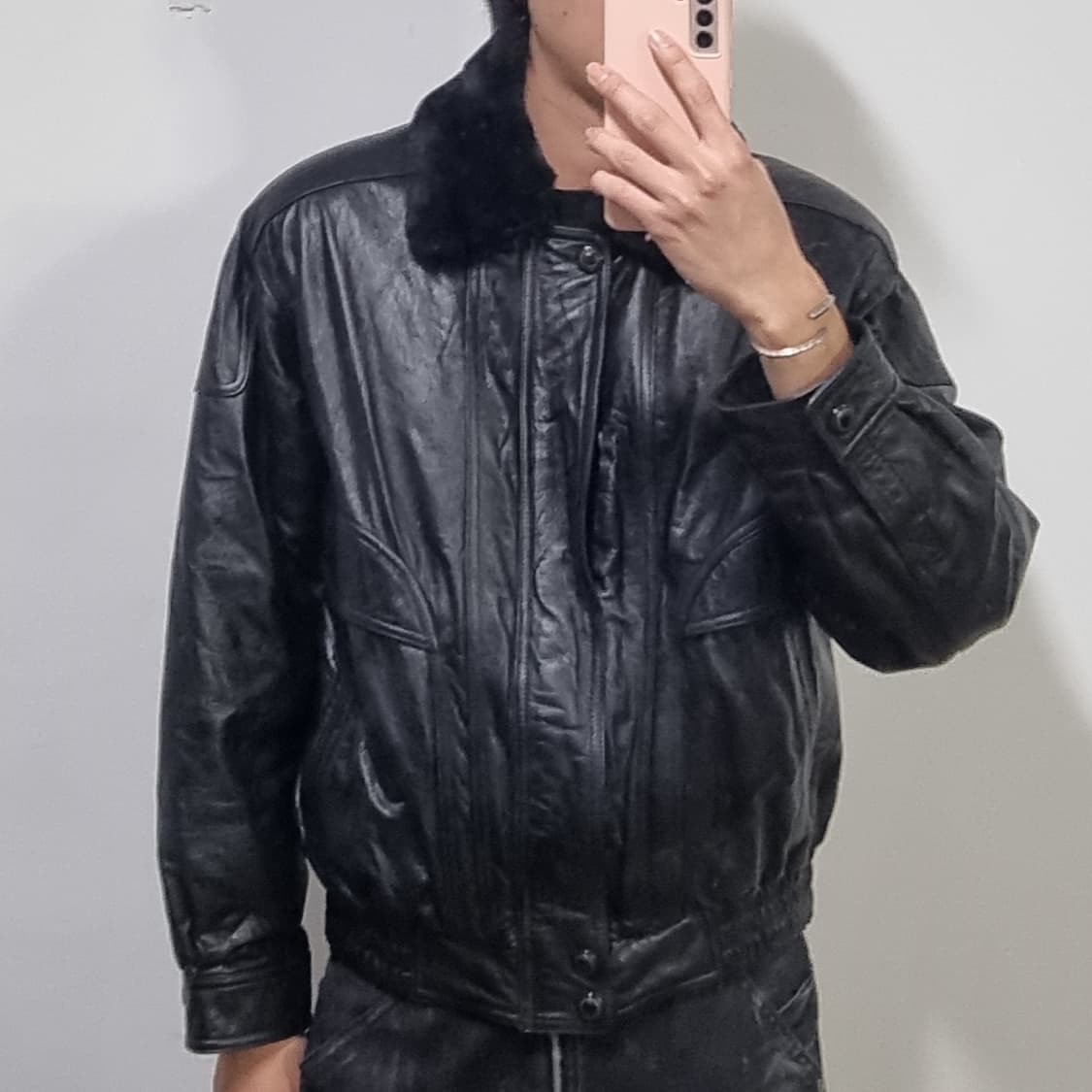 빈티지 A2 레더자켓 퍼탈부착 상품이미지2