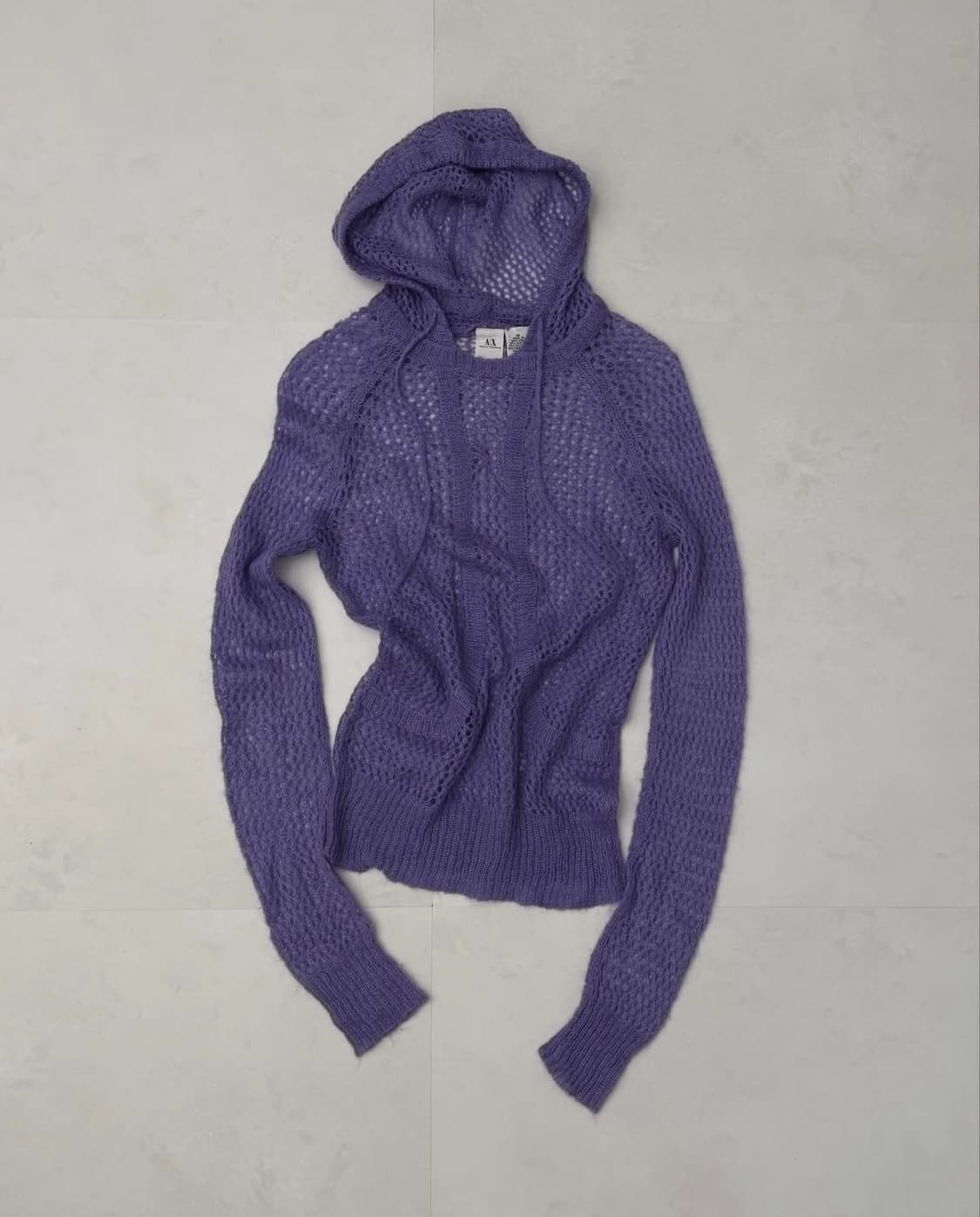 ARMANI EXCHANGE 퍼플 니트 후드티  상품이미지4