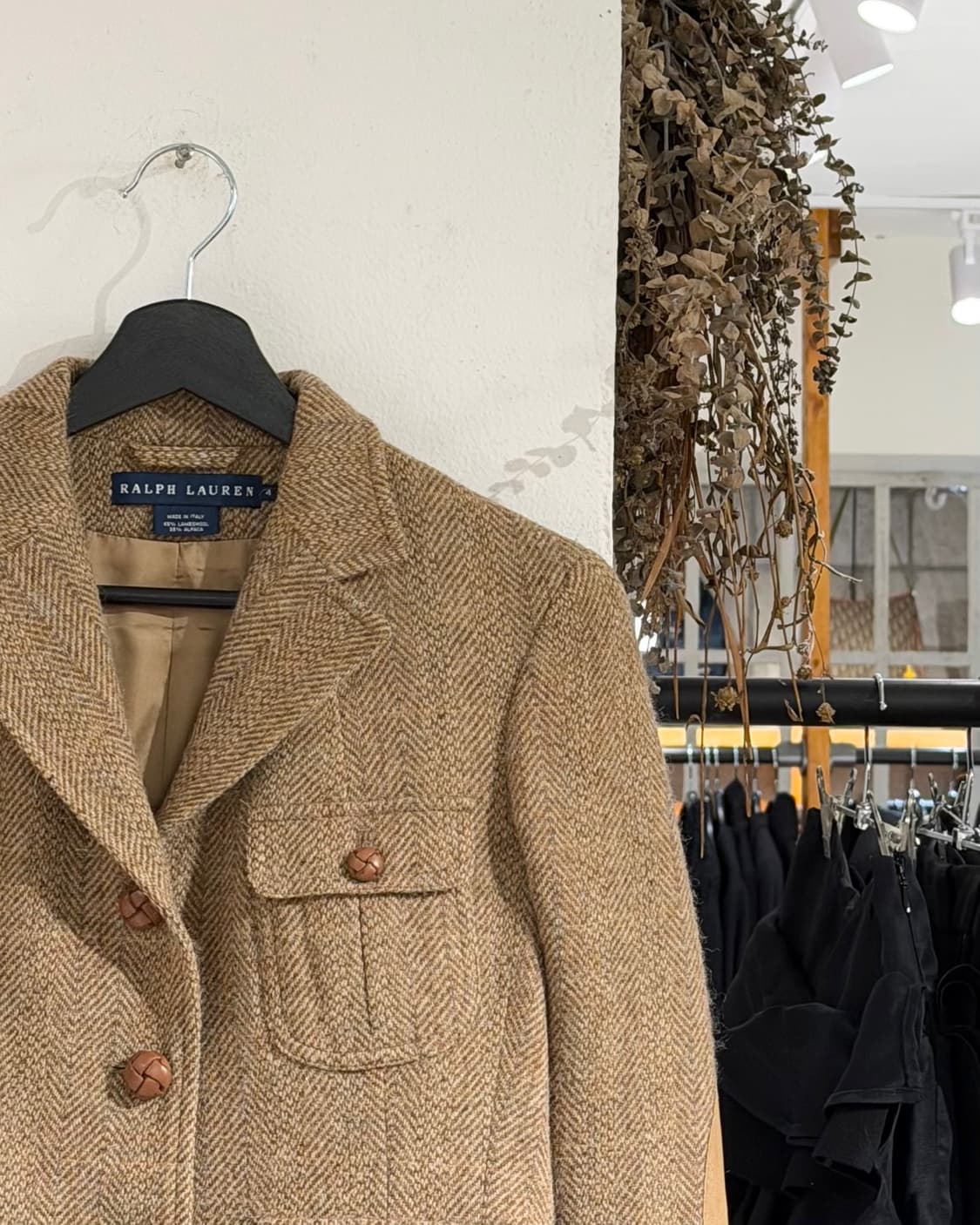 랄프로렌 베이지 램스울 앨보우 스웨이드 패치 자켓 상품이미지3