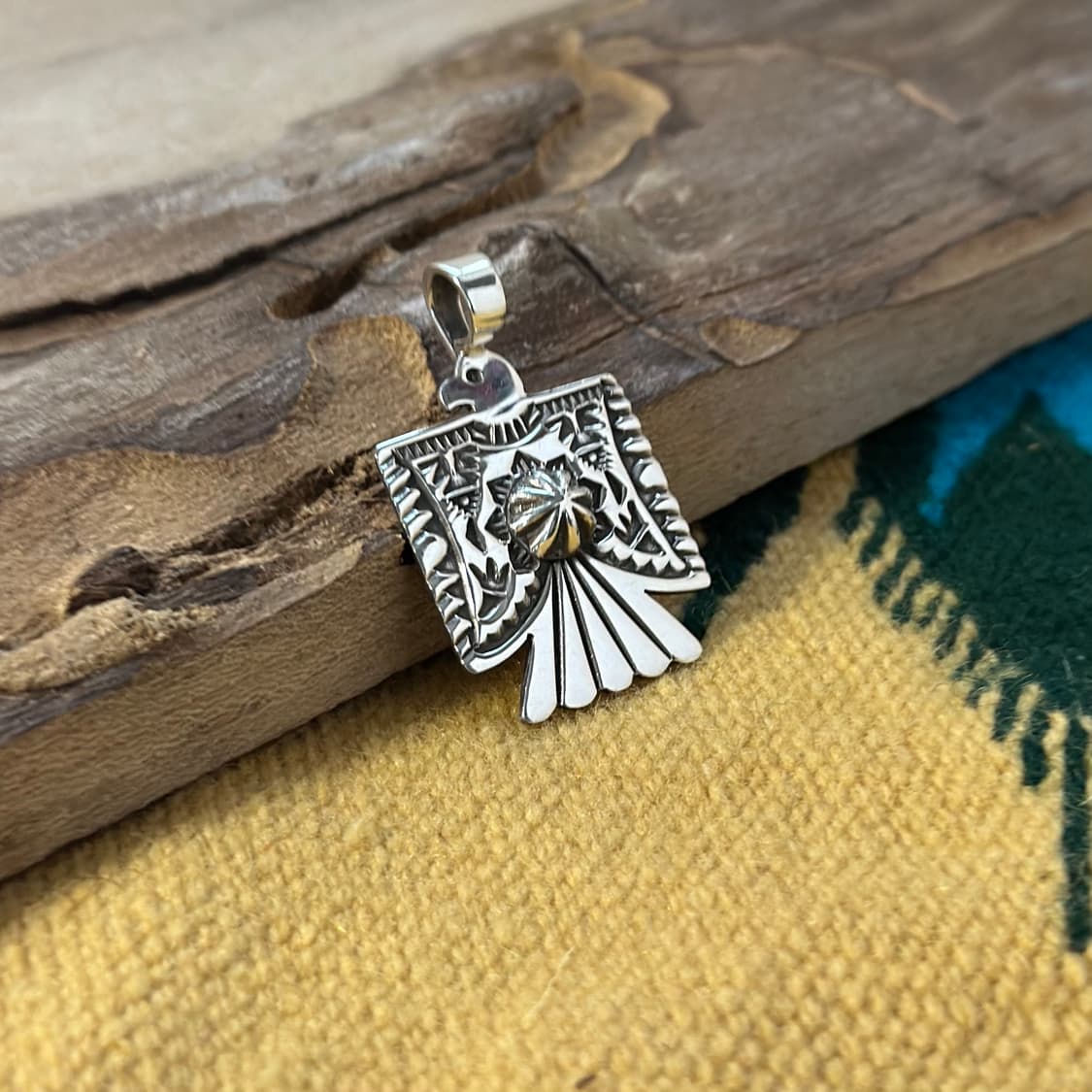 네이티브아메리칸 인디언주얼리 Darrell cadman 썬더버드 펜던트 상품이미지1