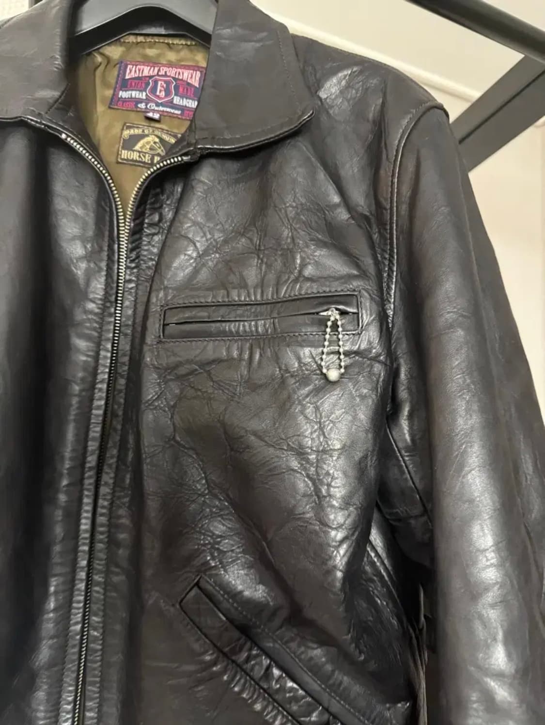 이스트맨레더 elmc 캘리포니안 말가죽 자켓 42사이즈 블랙 상품이미지2