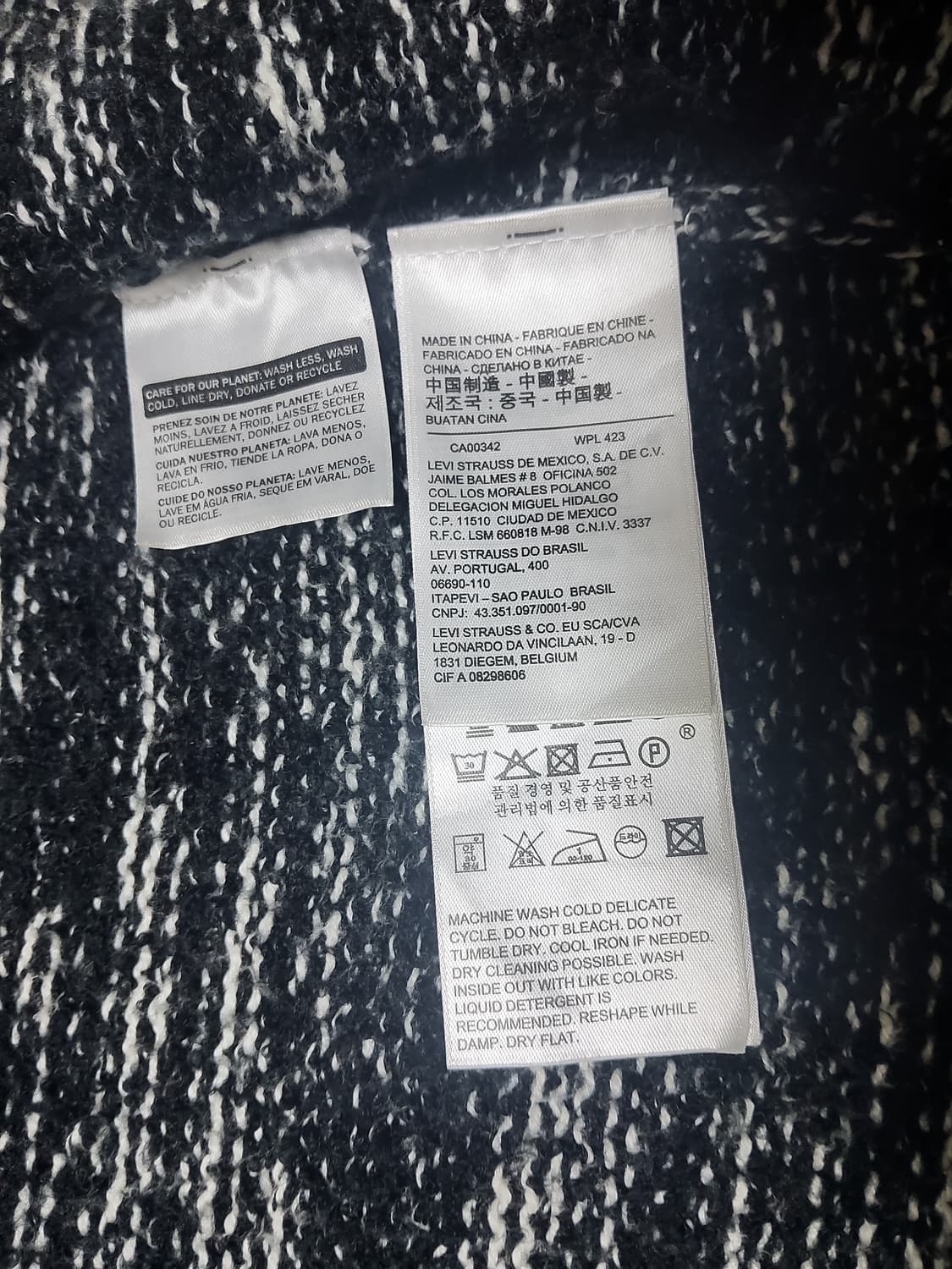 리바이스(LEVI'S) 공용 니트 로브 가디건 상품이미지6