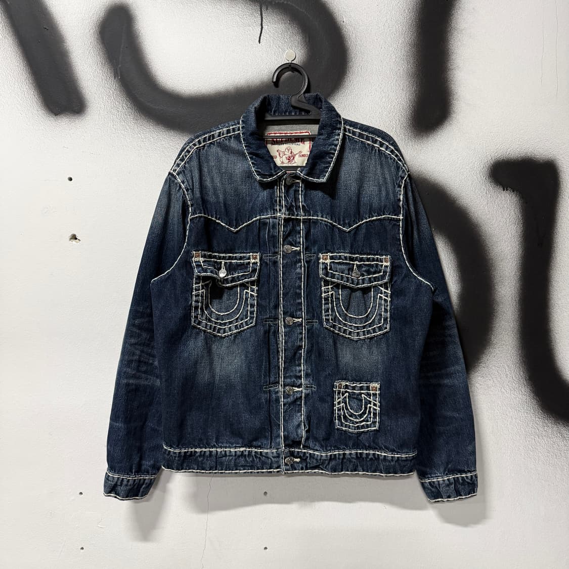 FW21 슈프림 x 트루릴리전 데님 트러커 자켓 워시드 블루 상품이미지1