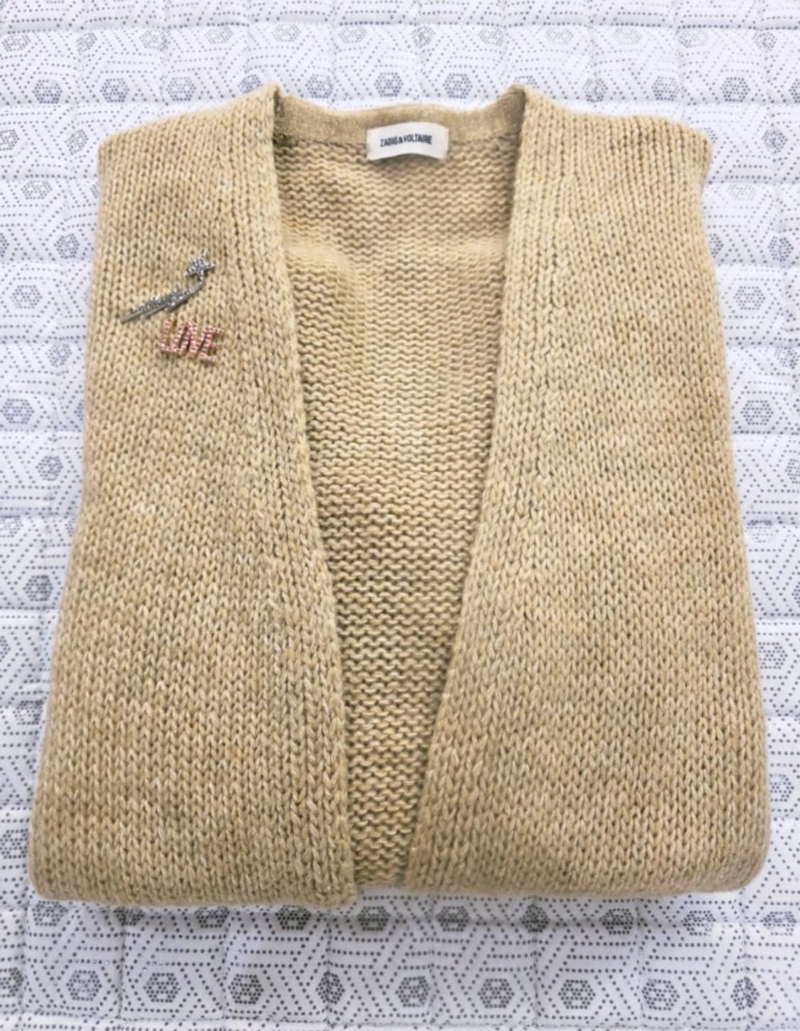 쟈딕앤볼테르 베이지 니트 가디건 F 상품이미지4