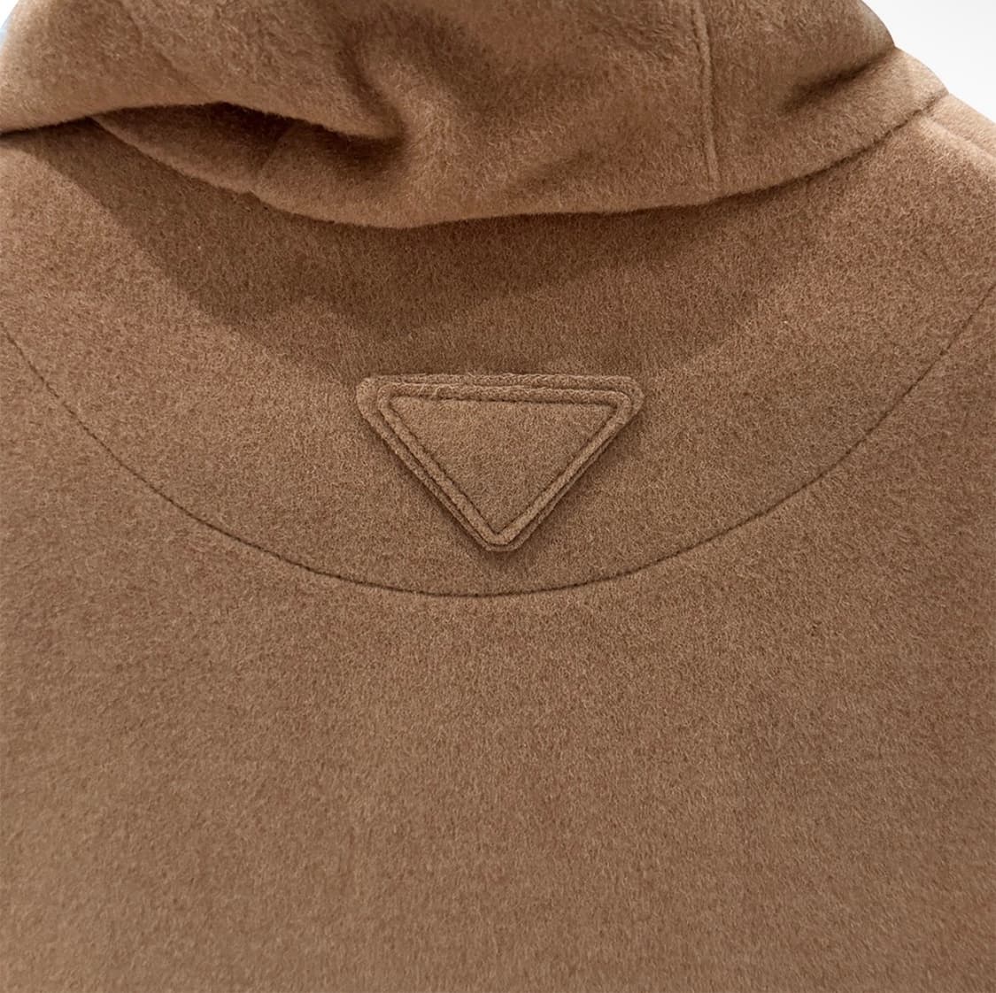 [S] 프라다 남성 카멜 울 헤어 후드 집업 블루종 자켓 카멜 브라운 상품이미지5