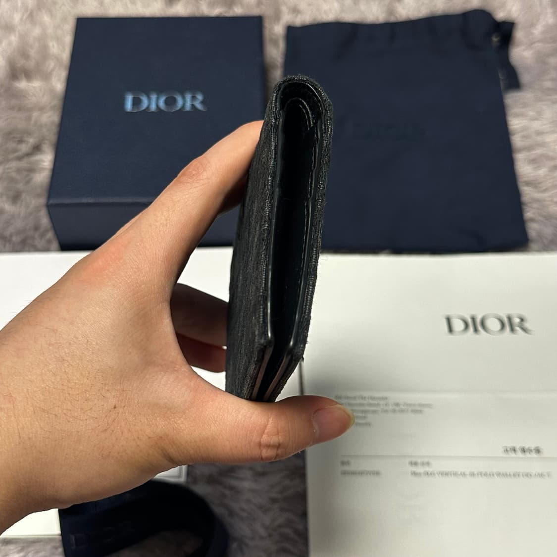 [풀구성] 디올 오블리크 반지갑 블랙 상품이미지6
