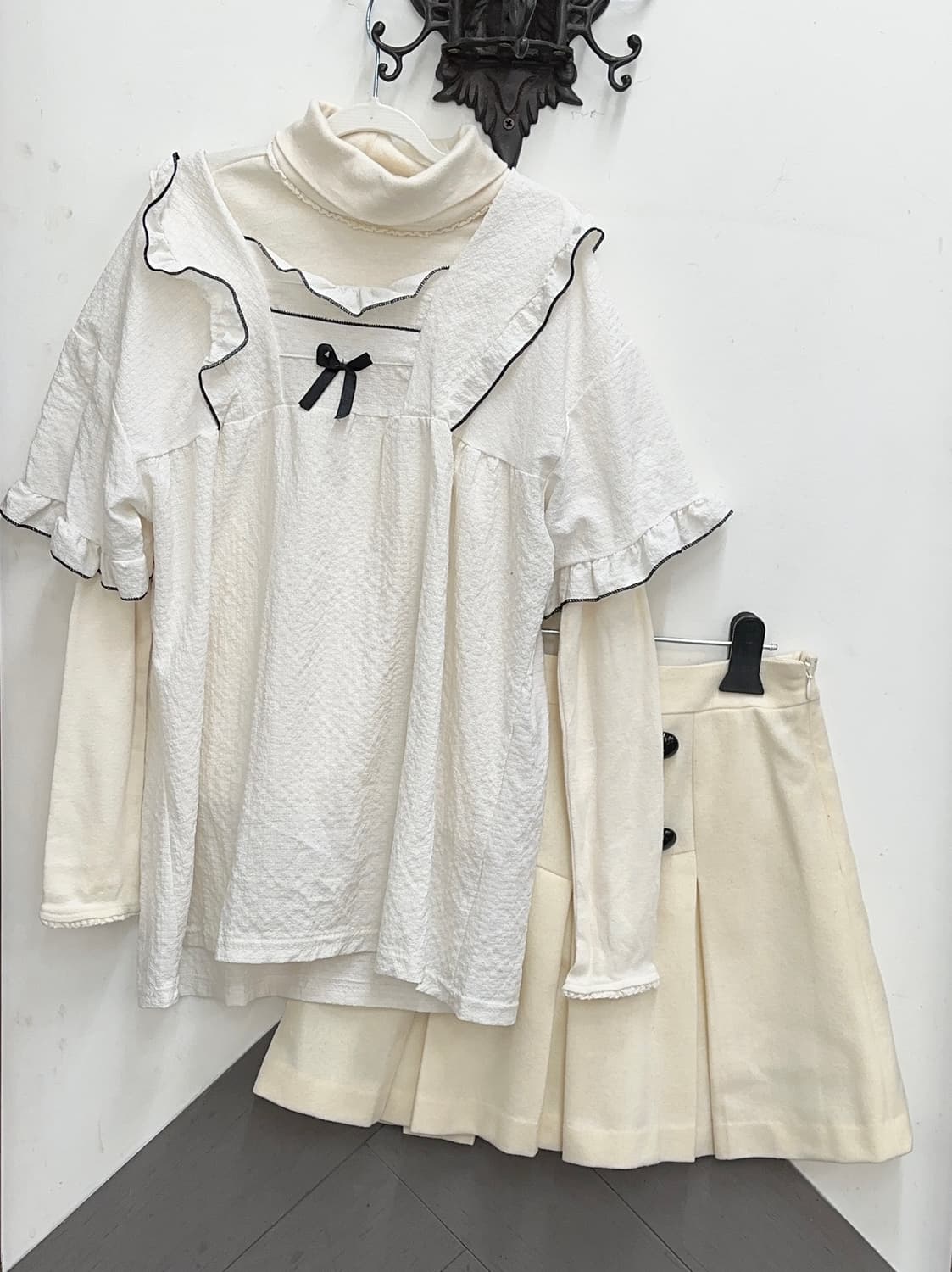 🌙히메갸루 달천깔 코디세트🌙 블라우스 미니스커트 레이어드 러블리 상품이미지2