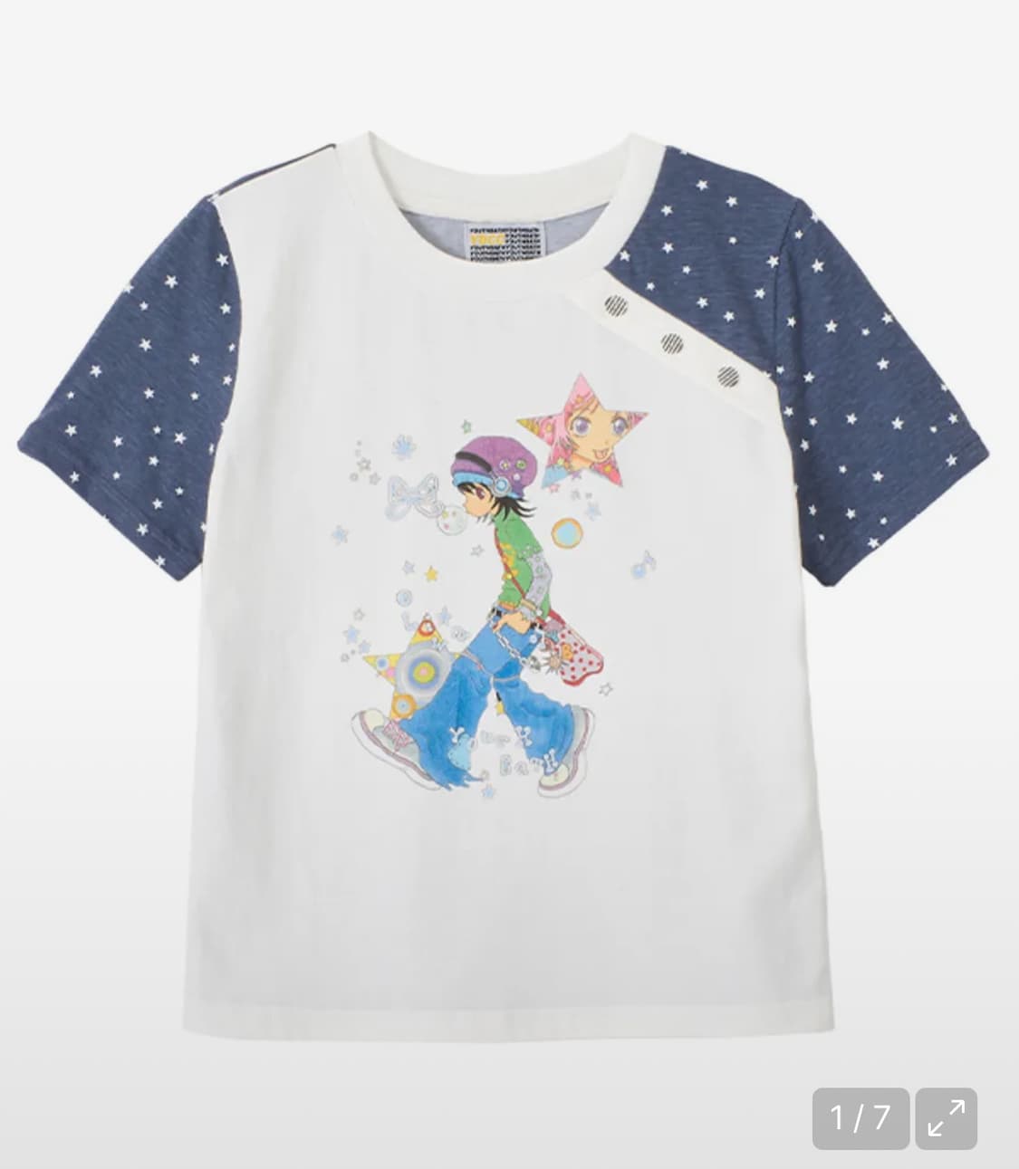 유쓰배쓰 올리와 oliwa 버튼탑 티셔츠 화이트 상품이미지1