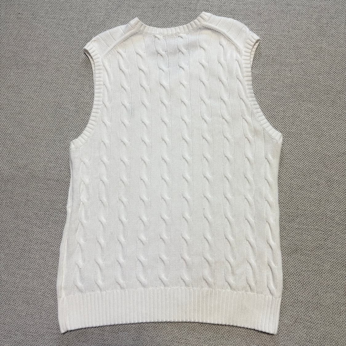 폴로 랄프로렌 브이넥 케이블 니트 조끼 상품이미지5