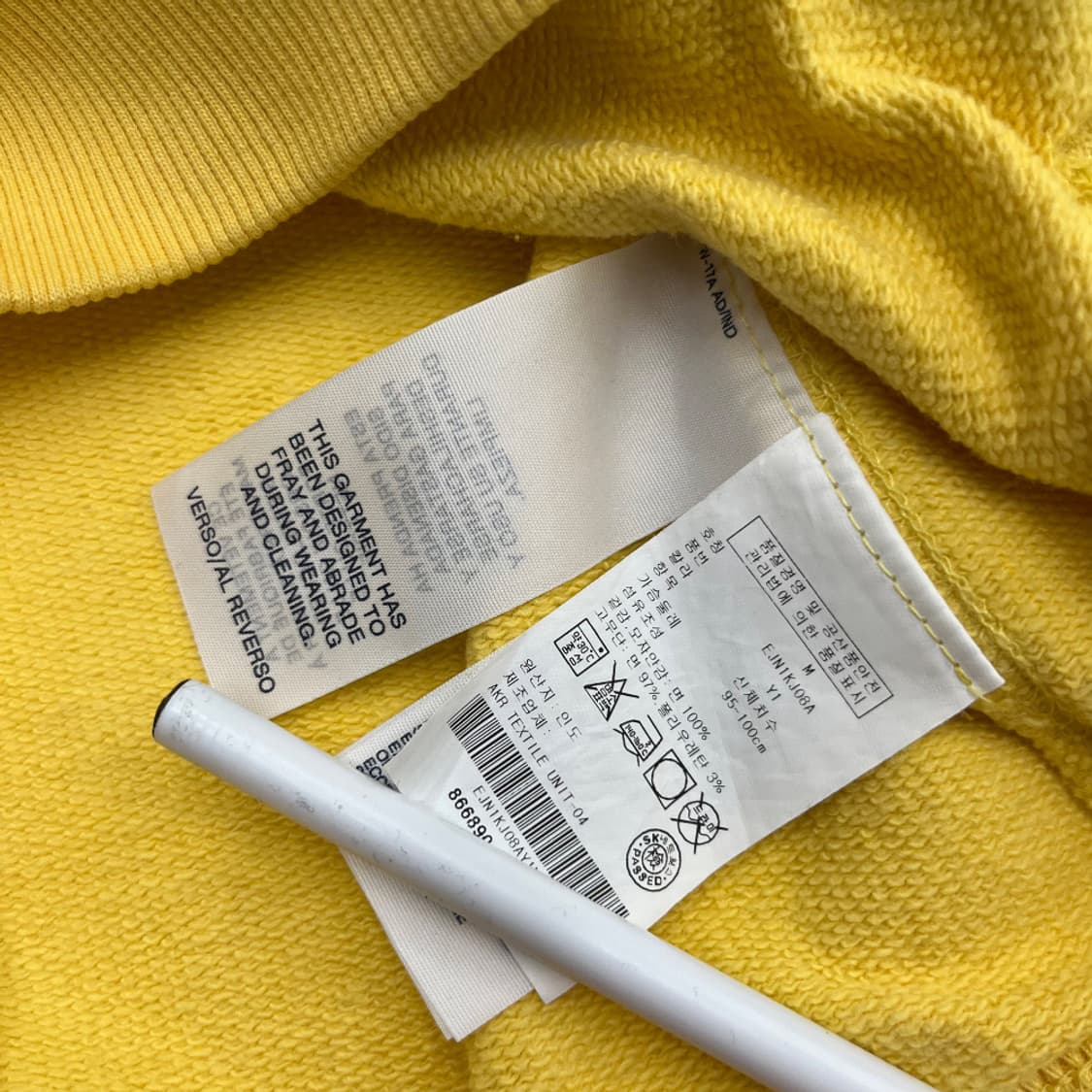 타미힐피거 센터 패치로고 레몬 후드집업 M 상품이미지7