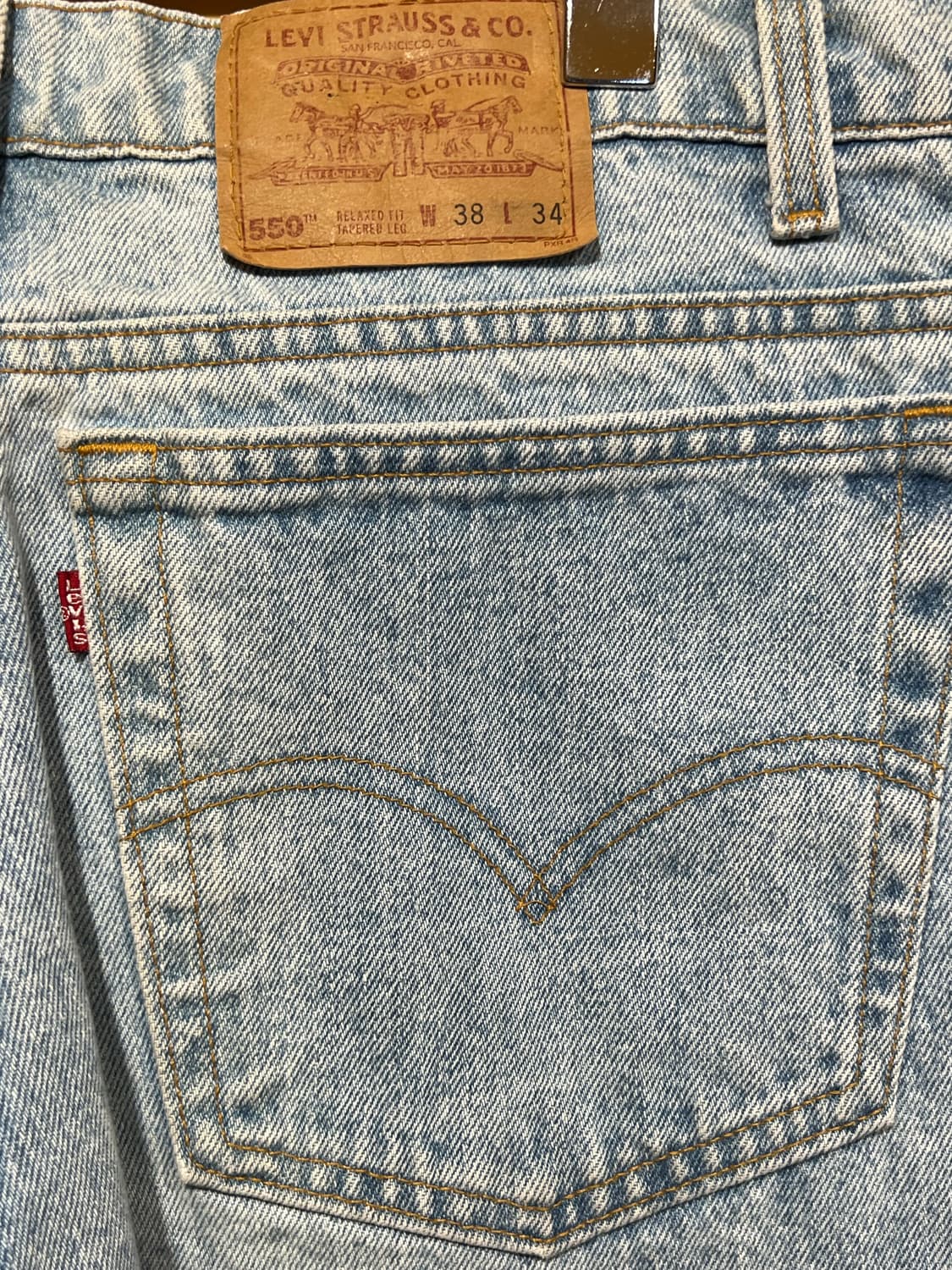 90s USA 리바이스 빈티지 데님 550 W36 상품이미지8