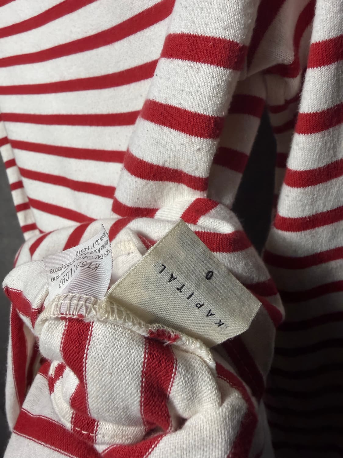 Kapital Boat Neck Border T shirt 상품이미지4