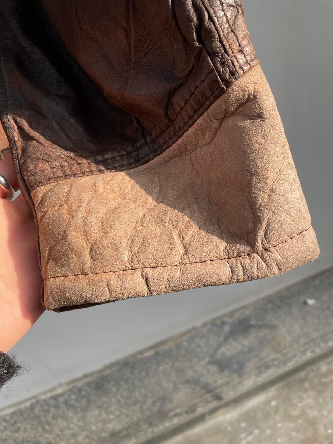 Vintage Real Leather Shearling Mustang 상품이미지6