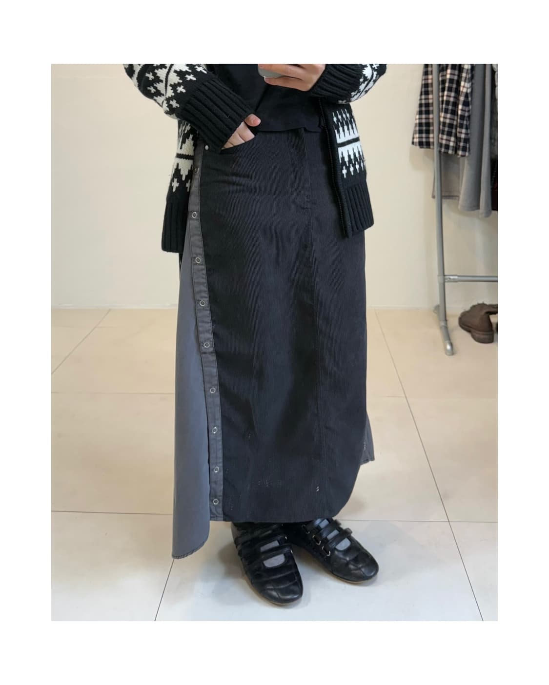 빈티지 스냅 스커트 상품이미지3