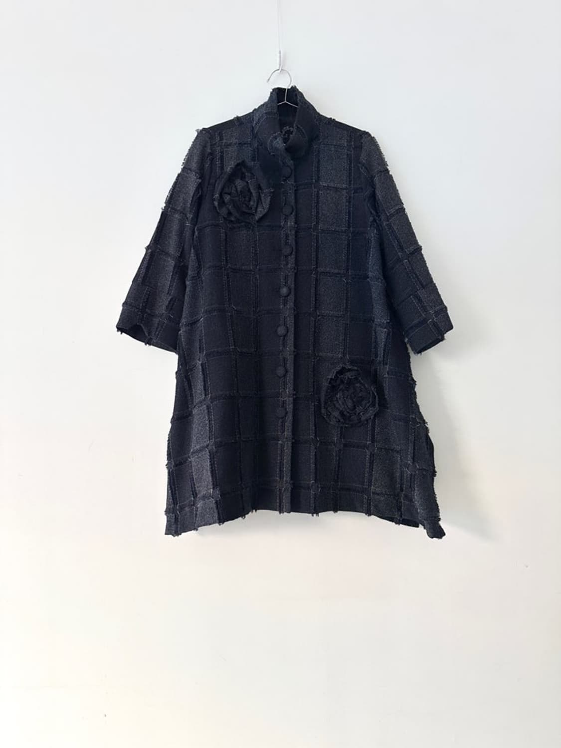 Avant grid check corsage jacket / navy 상품이미지1