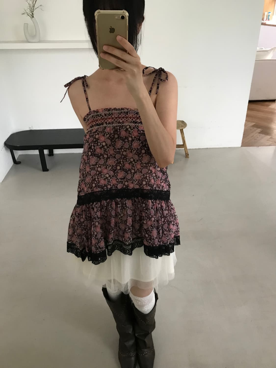 vintage ivory sha skirt 상품이미지4