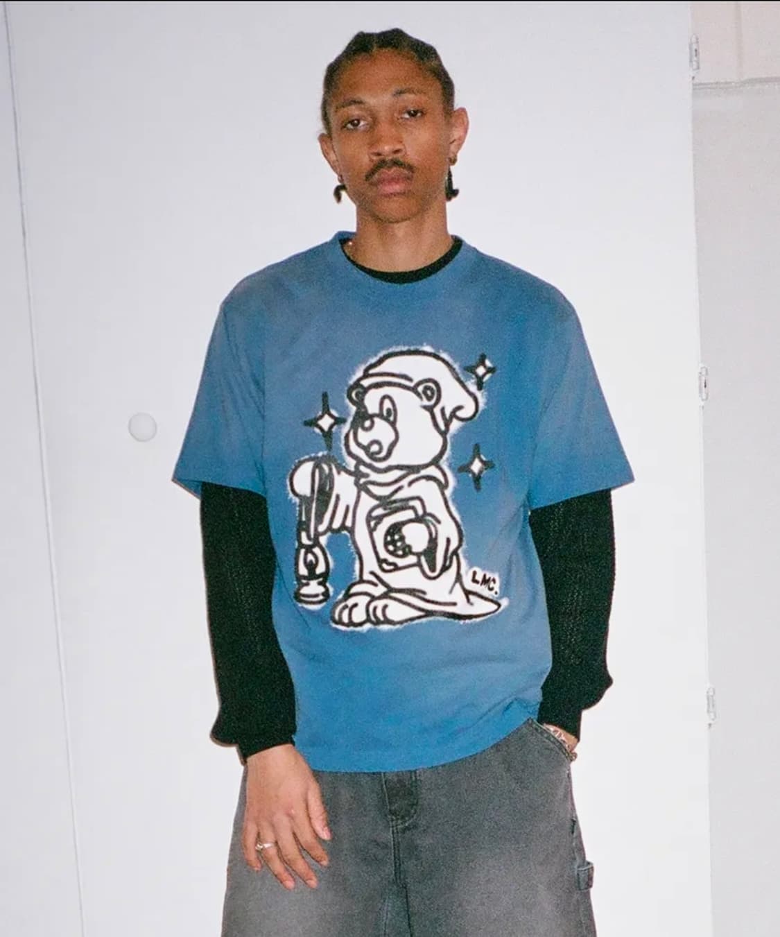 LMC 스프레이 베어 티셔츠 다크 블루 상품이미지1